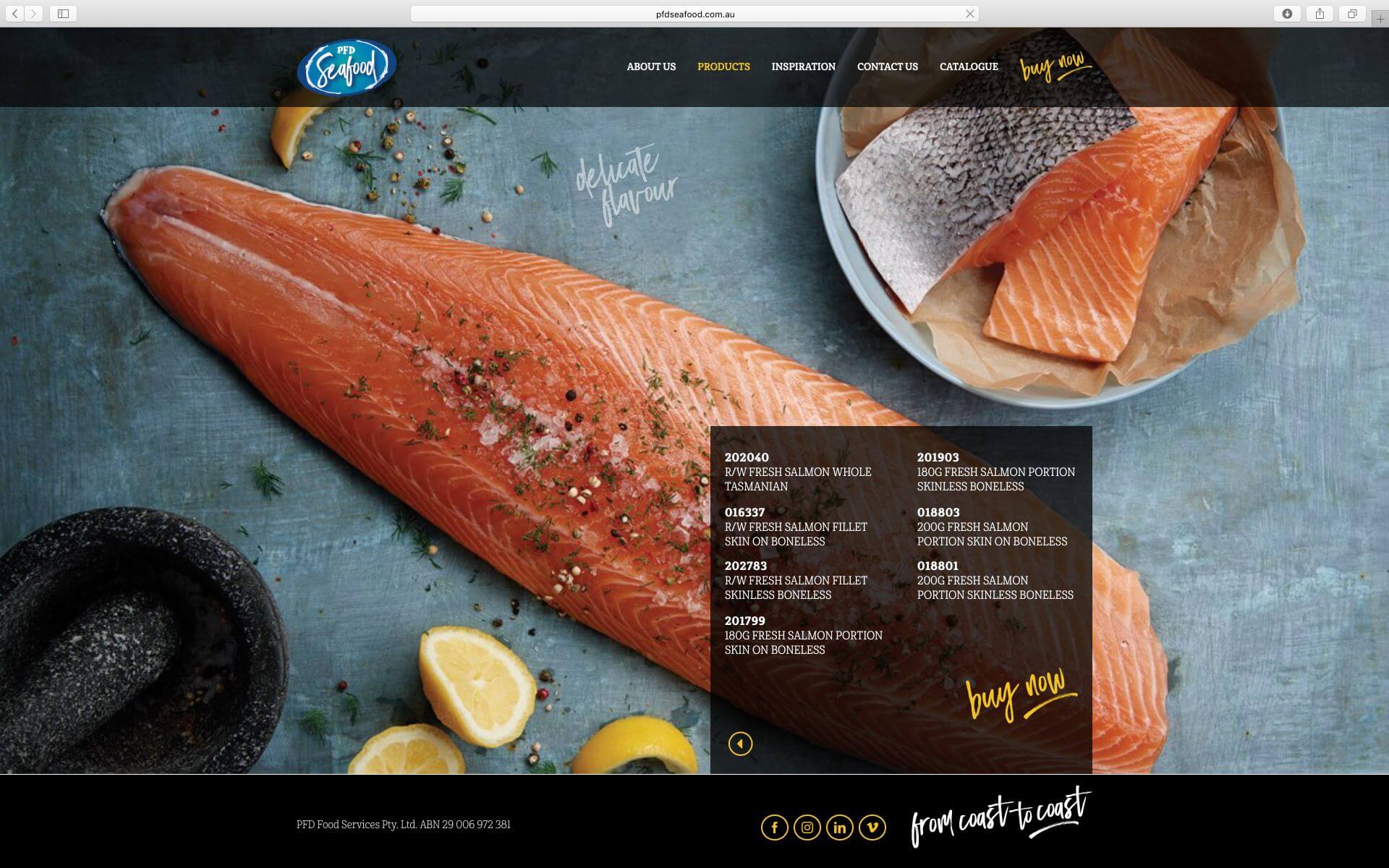 PFD Seafood Website